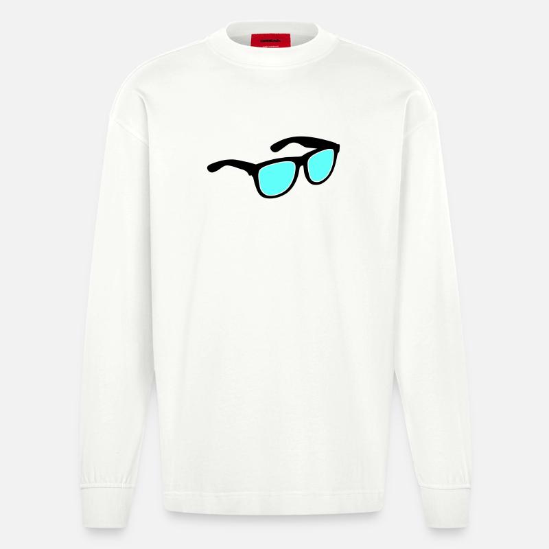 Brille Sonnenbrille - Heavyweight Oversized Organic Langarmshirt Made in EU - OFF WHITE