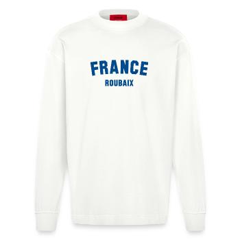 ROUBAIX France Frankreich - Manches longues bio épais oversize fabriqué en UE - OFF WHITE - Devant