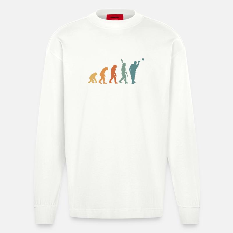 Pétanque Evolution Retro - Manches longues bio épais oversize fabriqué en UE - OFF WHITE