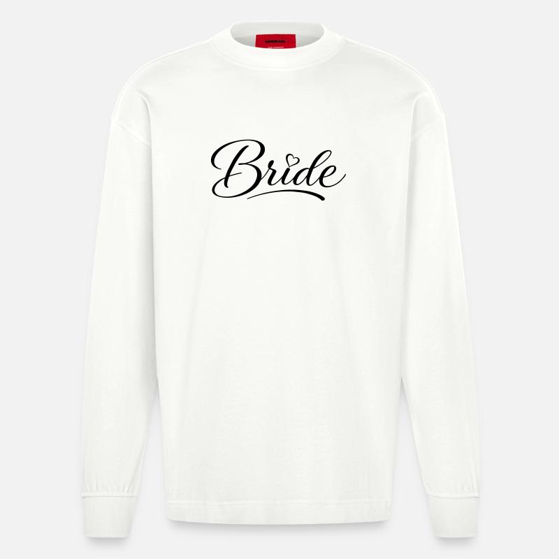 Bride - Heavyweight Oversized Organic Langarmshirt Made in EU - OFF WHITE