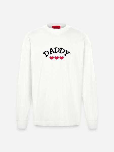 Daddy - Heavyweight Oversized Organic Longsleeve Shirt Made in EU - OFF WHITE
