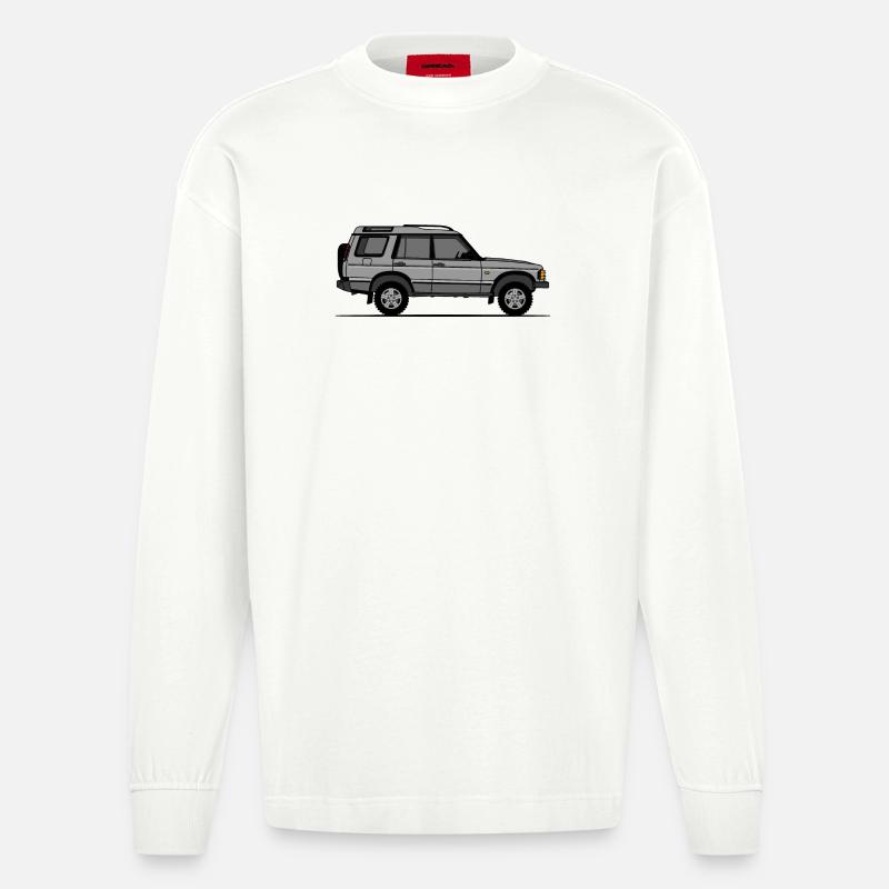 Entdeckung 2 Silber - Heavyweight Oversized Organic Langarmshirt Made in EU - OFF WHITE