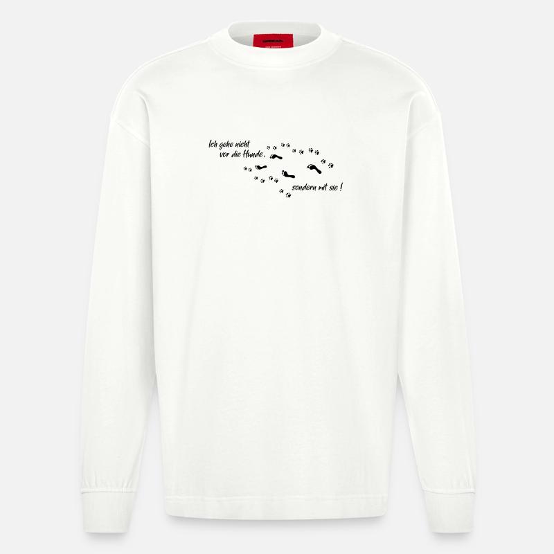 mit die Hunde - Heavyweight Oversized Organic Langarmshirt Made in EU - OFF WHITE