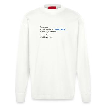Baby Performance Review - Commitment - Heavyweight Oversized Organic Langarmshirt Made in EU - OFF WHITE - Vorne