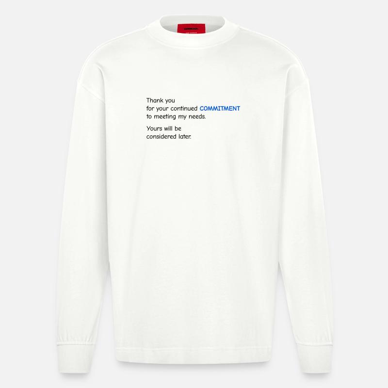 Baby Performance Review - Commitment - Heavyweight Oversized Organic Langarmshirt Made in EU - OFF WHITE