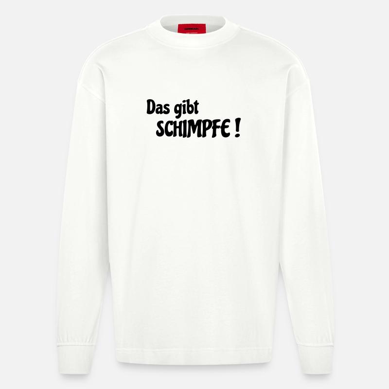 Das gibt Schimpfe - Heavyweight Oversized Organic Langarmshirt Made in EU - OFF WHITE