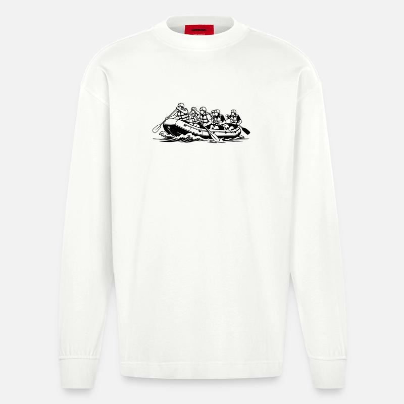 rafting - Manches longues bio épais oversize fabriqué en UE - OFF WHITE