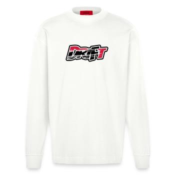 Drift Motorsport - Heavyweight Oversized Organic Longsleeve Shirt Made in EU - OFF WHITE - Front