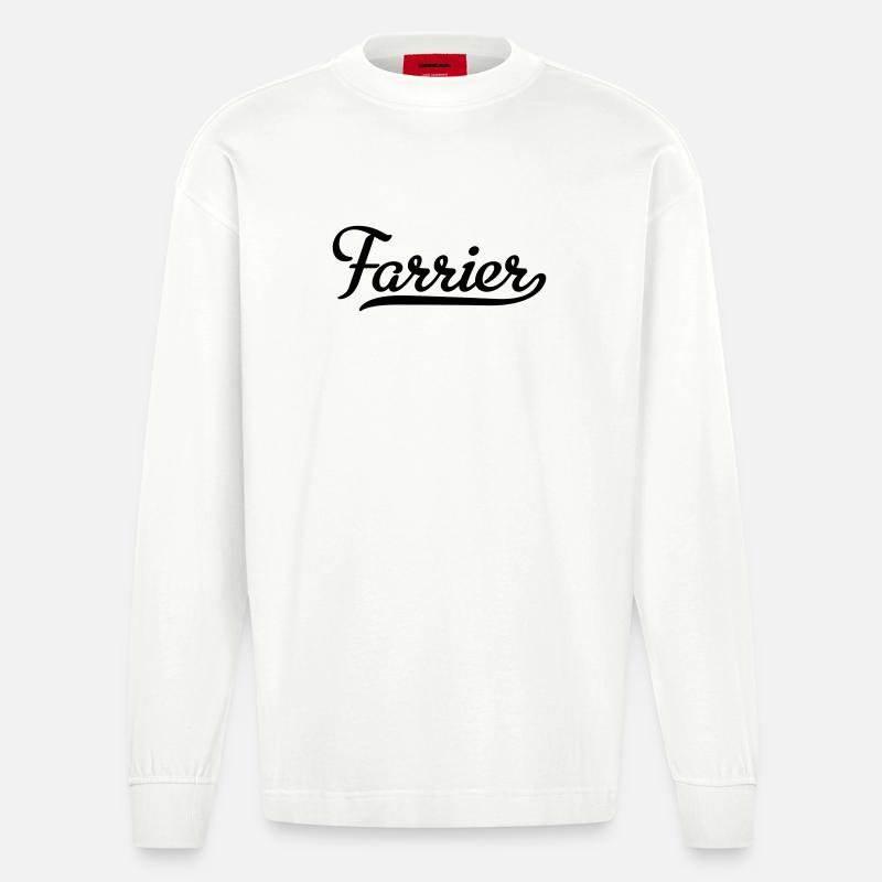 farrier - Heavyweight Oversized Organic Langarmshirt Made in EU - OFF WHITE