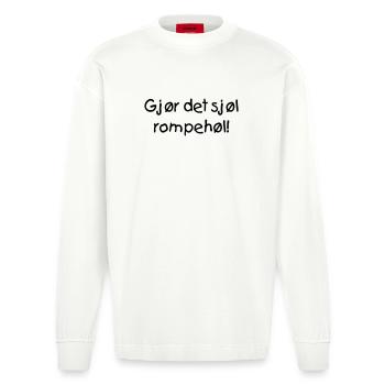 Trou du cul à faire soi-même - Manches longues bio épais oversize fabriqué en UE - OFF WHITE - Devant