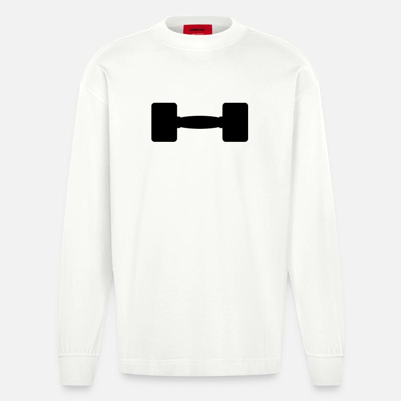 Hantel - Heavyweight Oversized Organic Langarmshirt Made in EU - OFF WHITE