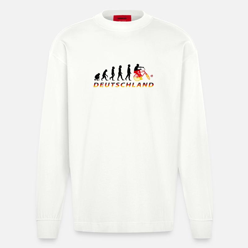 Cyclisme, Cyclball, Cyclisme en salle, Évolution - Manches longues bio épais oversize fabriqué en UE - OFF WHITE