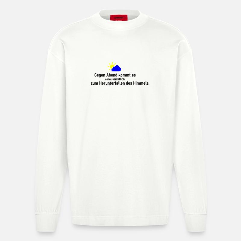 Himmel runter - Heavyweight Oversized Organic Langarmshirt Made in EU - OFF WHITE