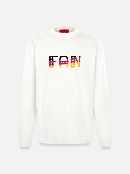 FAN - Shirt Germany - Heavyweight Oversized Organic Longsleeve Shirt Made in EU - OFF WHITE