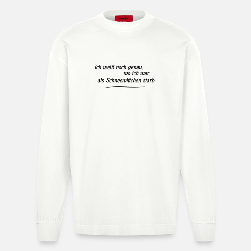 Schneewittchen - Heavyweight Oversized Organic Langarmshirt Made in EU - OFF WHITE