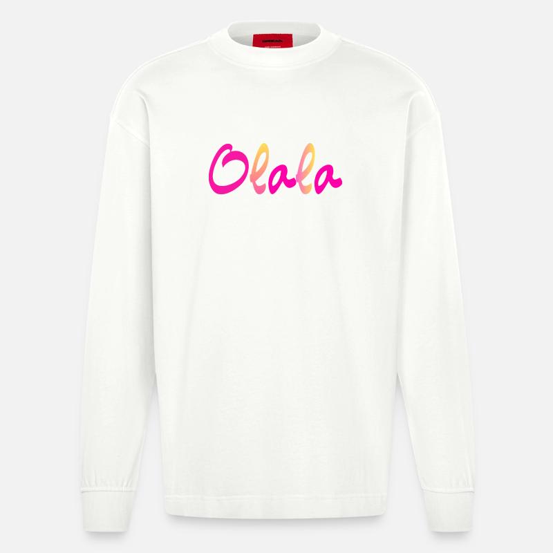 Olala - Heavyweight Oversized Organic Langarmshirt Made in EU - OFF WHITE