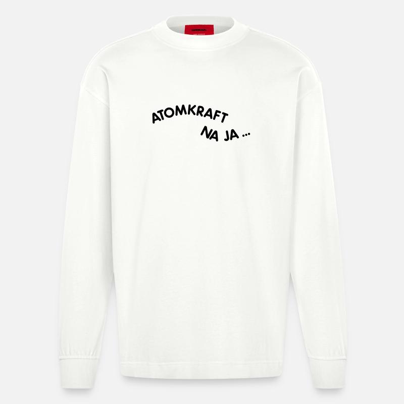 Atomkraft - Heavyweight Oversized Organic Langarmshirt Made in EU - OFF WHITE