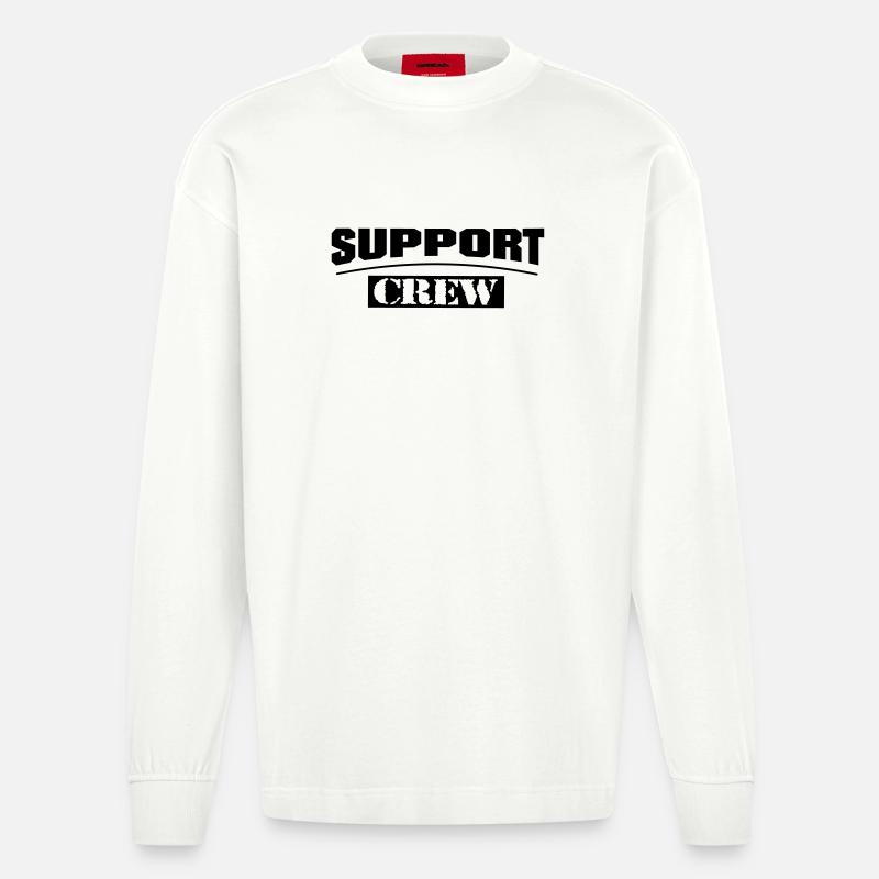 Support Crew Elite - Heavyweight Oversized Organic Langarmshirt Made in EU - OFF WHITE
