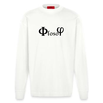 Philosophie / (phi) loso (phi) - Manches longues bio épais oversize fabriqué en UE - OFF WHITE - Devant