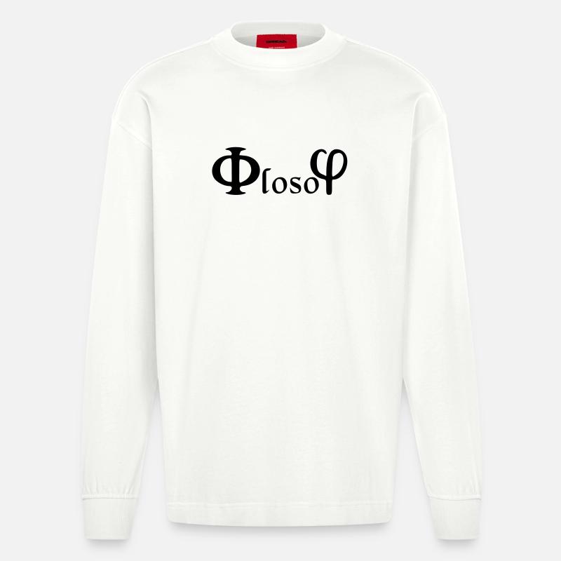 Philosophie / (phi) loso (phi) - Manches longues bio épais oversize fabriqué en UE - OFF WHITE