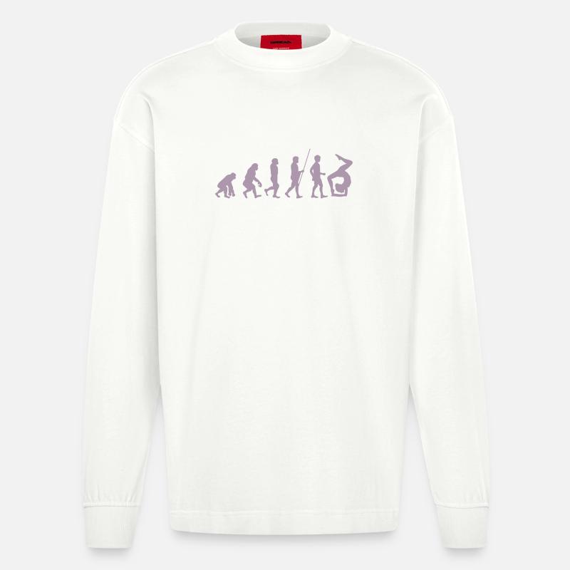 Gymnaste Turner Evolution le gymnaste - Manches longues bio épais oversize fabriqué en UE - OFF WHITE