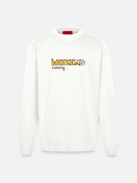 Weekend - Manches longues bio épais oversize fabriqué en UE - OFF WHITE