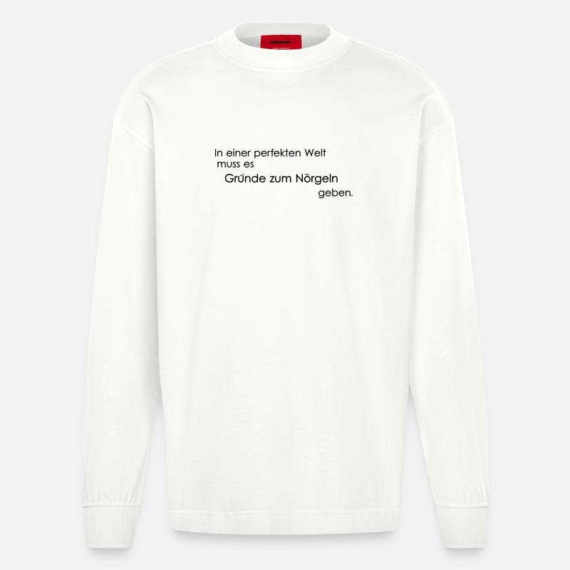 Raison de se plaindre - Manches longues bio épais oversize fabriqué en UE - OFF WHITE