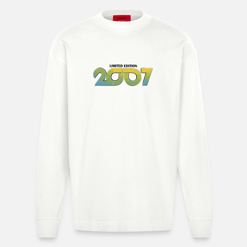 2007 Limitierte Edition Camo Gradient - Heavyweight Oversized Organic Langarmshirt Made in EU - OFF WHITE