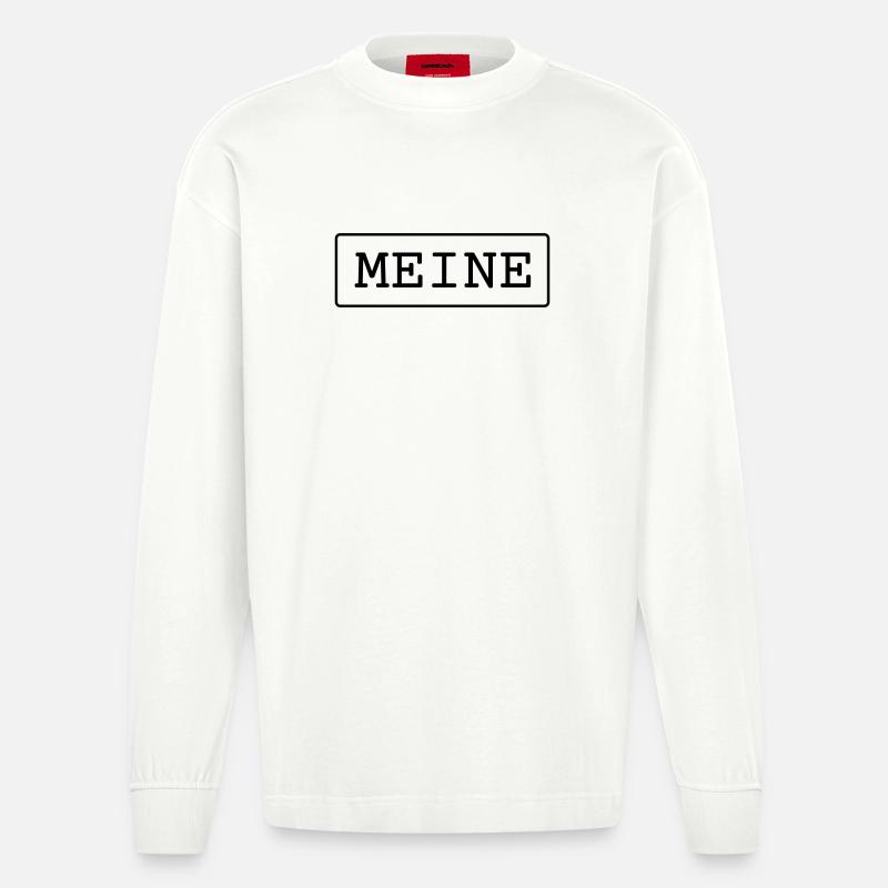 Meine Eigentum Besitz Geschenk - Heavyweight Oversized Organic Langarmshirt Made in EU - OFF WHITE