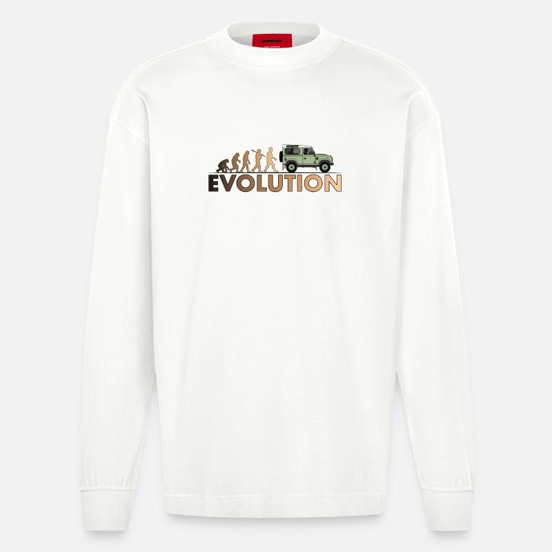 Defender 90 Evolution - Manches longues bio épais oversize fabriqué en UE - OFF WHITE