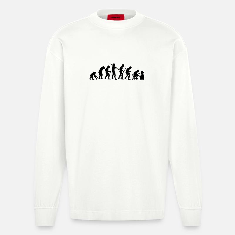 Evolution - Heavyweight Oversized Organic Longsleeve Shirt Made in EU - OFF WHITE