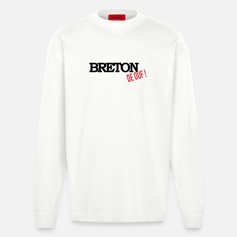 Breton de ouf - Manches longues bio épais oversize fabriqué en UE - OFF WHITE