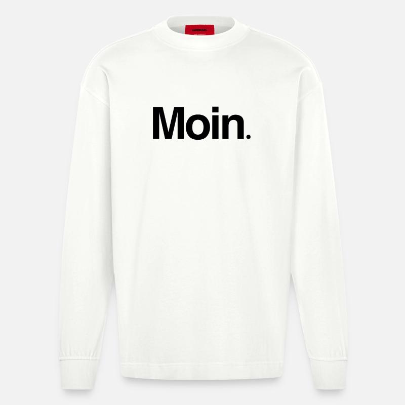 Morgengruss oder so - Heavyweight Oversized Organic Langarmshirt Made in EU - OFF WHITE