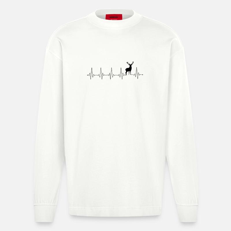 Bitte laden Sie das Designbild hoch - Heavyweight Oversized Organic Langarmshirt Made in EU - OFF WHITE
