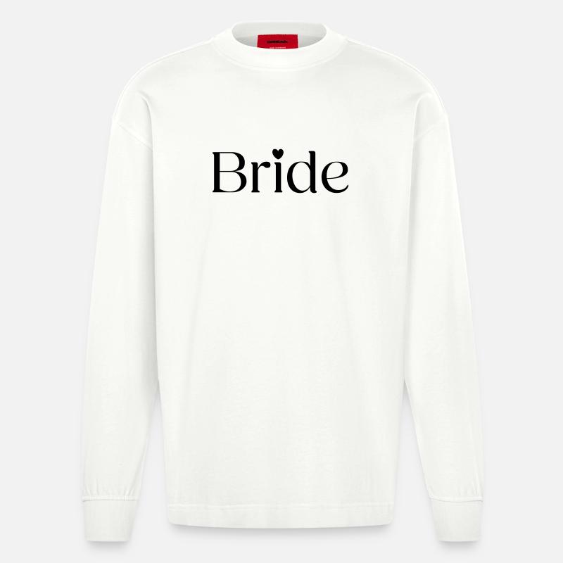 Bride  - Heavyweight Oversized Organic Langarmshirt Made in EU - OFF WHITE
