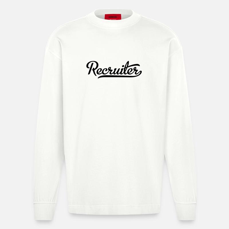 Recruiter - Heavyweight Oversized Organic Langarmshirt Made in EU - OFF WHITE