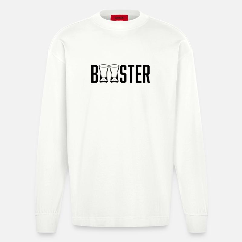 Schnaps Booster - Heavyweight Oversized Organic Langarmshirt Made in EU - OFF WHITE