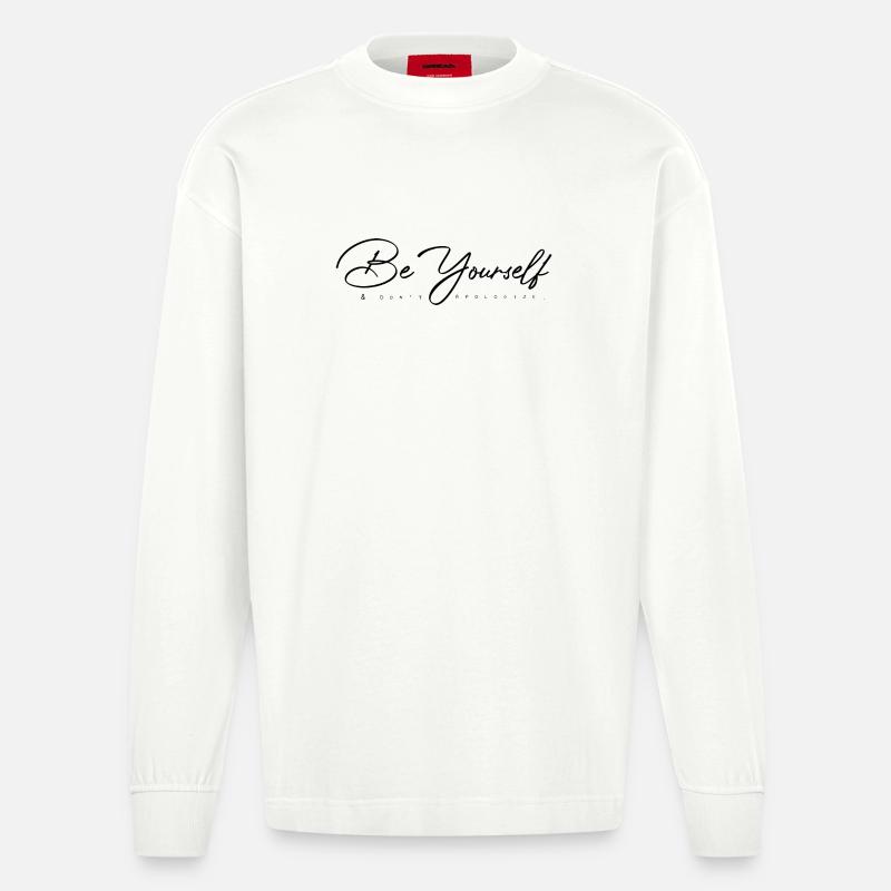 Sei du selbst - Heavyweight Oversized Organic Langarmshirt Made in EU - OFF WHITE
