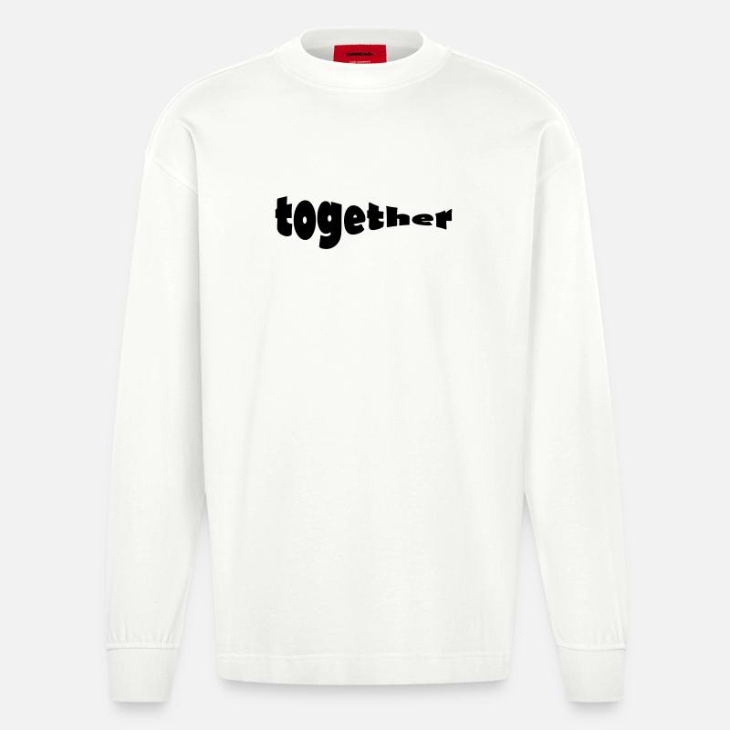 TOGETHER - Heavyweight Oversized Organic Langarmshirt Made in EU - OFF WHITE