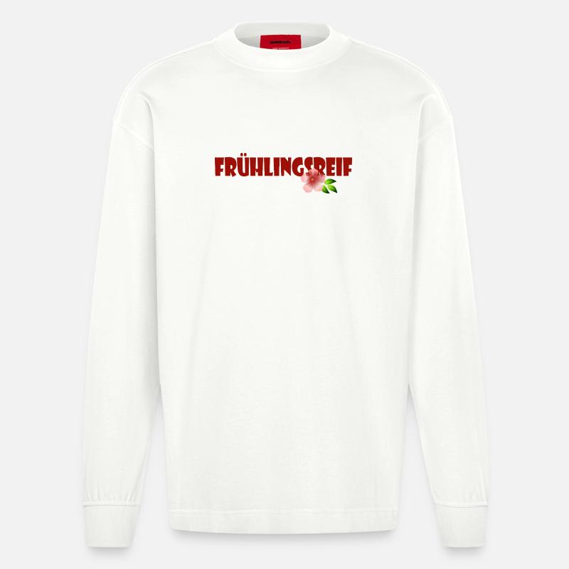 MÛR PRINTANIER - Manches longues bio épais oversize fabriqué en UE - OFF WHITE