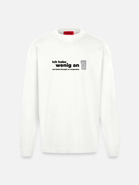 WENIG AN - Heavyweight Oversized Organic Langarmshirt Made in EU - OFF WHITE