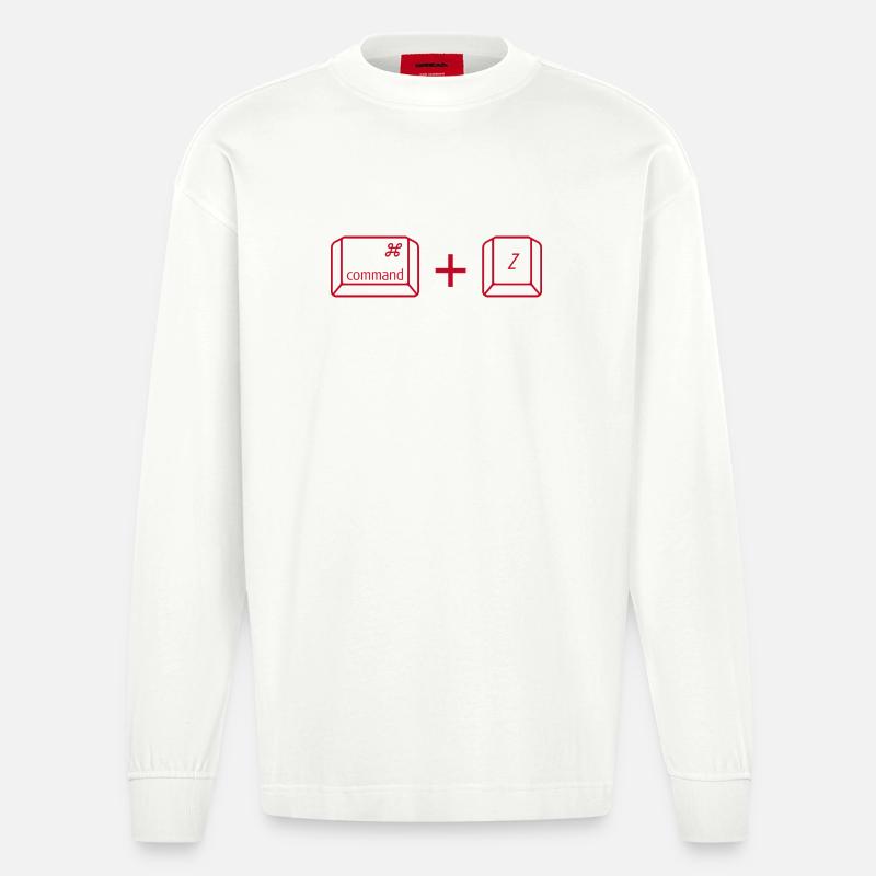 Command + Z - Heavyweight Oversized Organic Langarmshirt Made in EU - OFF WHITE