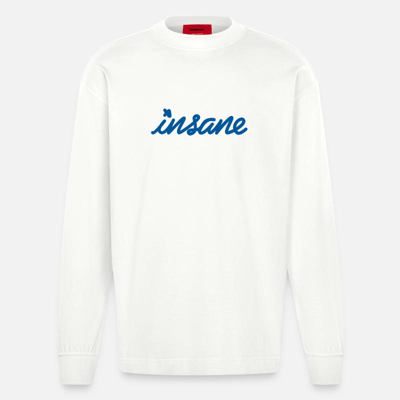 Insane Mindset – Setze ein Style-Statement - Heavyweight Oversized Organic Langarmshirt Made in EU - OFF WHITE