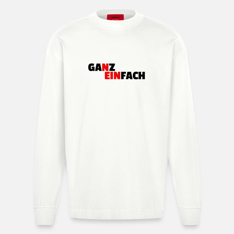 SIMPLEMENT NON - Manches longues bio épais oversize fabriqué en UE - OFF WHITE