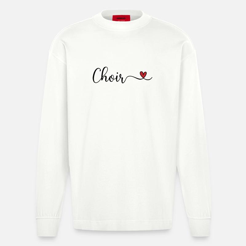 Chorale - Manches longues bio épais oversize fabriqué en UE - OFF WHITE