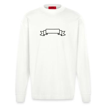 Marqueur fanion noce - Manches longues bio épais oversize fabriqué en UE - OFF WHITE - Devant