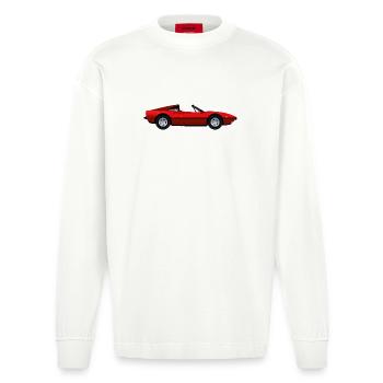 ROTER SPORTWAGEN - Heavyweight Oversized Organic Langarmshirt Made in EU - OFF WHITE - Vorne
