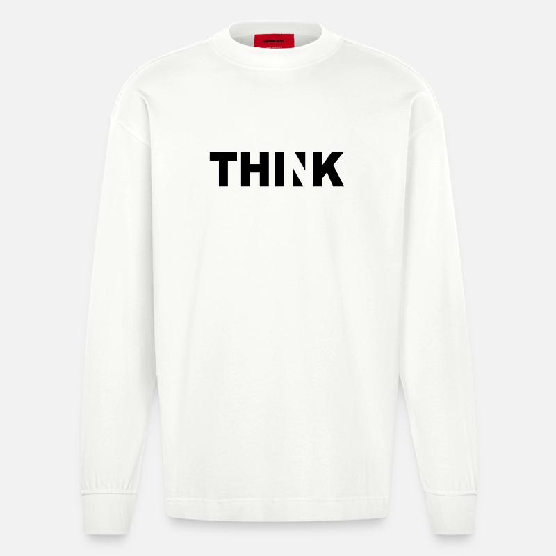 THINK - Manches longues bio épais oversize fabriqué en UE - OFF WHITE