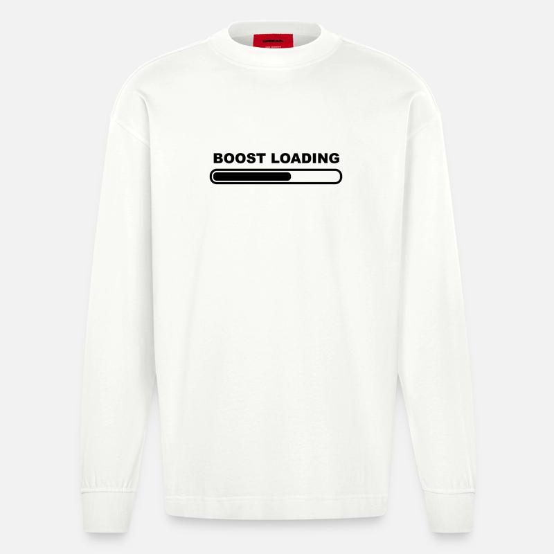 Turbo-Auto laden - Heavyweight Oversized Organic Langarmshirt Made in EU - OFF WHITE