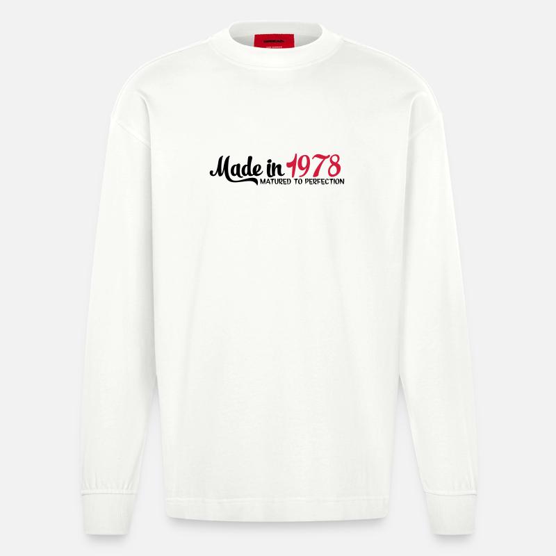 1978 - Heavyweight Oversized Organic Langarmshirt Made in EU - OFF WHITE